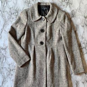 GAP | Tweed Wool Blend Babydoll Coat | Vintage